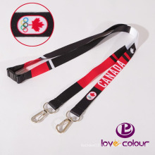 National fine flag neck strap with safety buckle